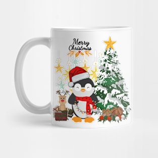 Merry Christmas with penguins Mug